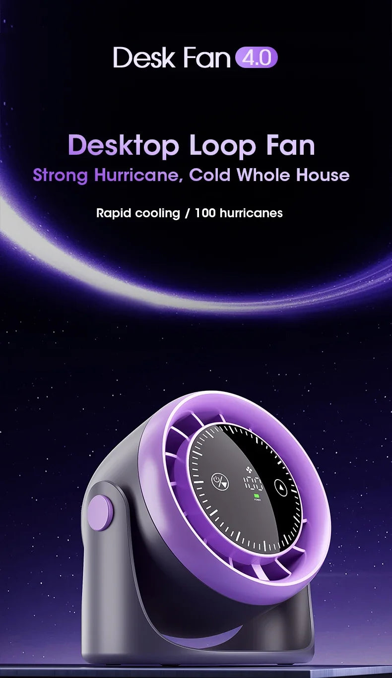 Ventilador de mesa com tela sensível ao toque